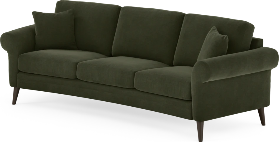 Eden - 3-sits soffa svängd - Grön
