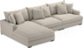 Rossi - 3-sits soffa med schäslong vänster - Beige