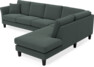 Eden - 3-sits soffa med divan - Grå