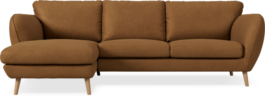 Madison Lux - 2-sits soffa med schäslong vänster - Brun