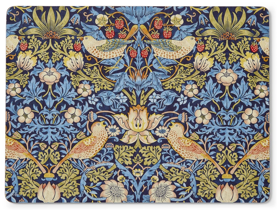 Morris & Co - Tablett, 4-pack, 40x30 cm - Blå