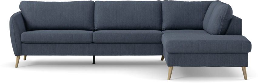 County - 2,5-sits soffa med divan höger - Blå