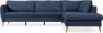 County - 2,5-sits soffa med divan höger - Blå