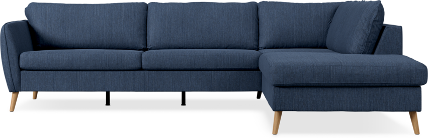 County - 2,5-sits soffa med divan höger - Blå