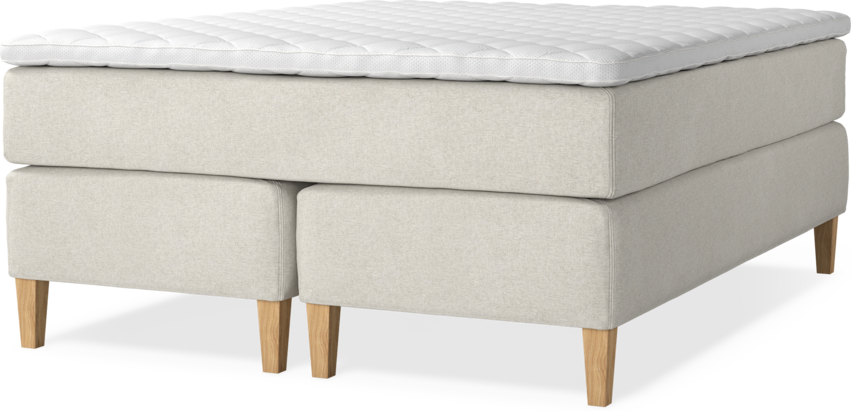 Delux Exclusive - Kontinentalsäng, dubbelsäng med bäddmadrass - Beige
