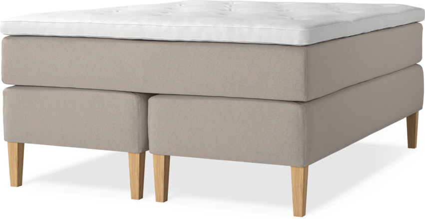 Delux Exclusive - Kontinentalsäng, dubbelsäng med bäddmadrass - Beige