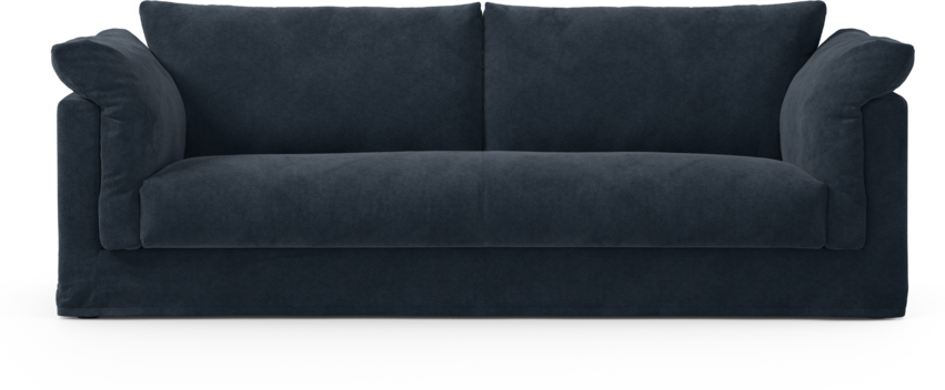 Cherrie - 3-sits soffa, hel dyna och kappa - Blå