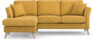 Eden - 2-sits soffa med schäslong - Gul