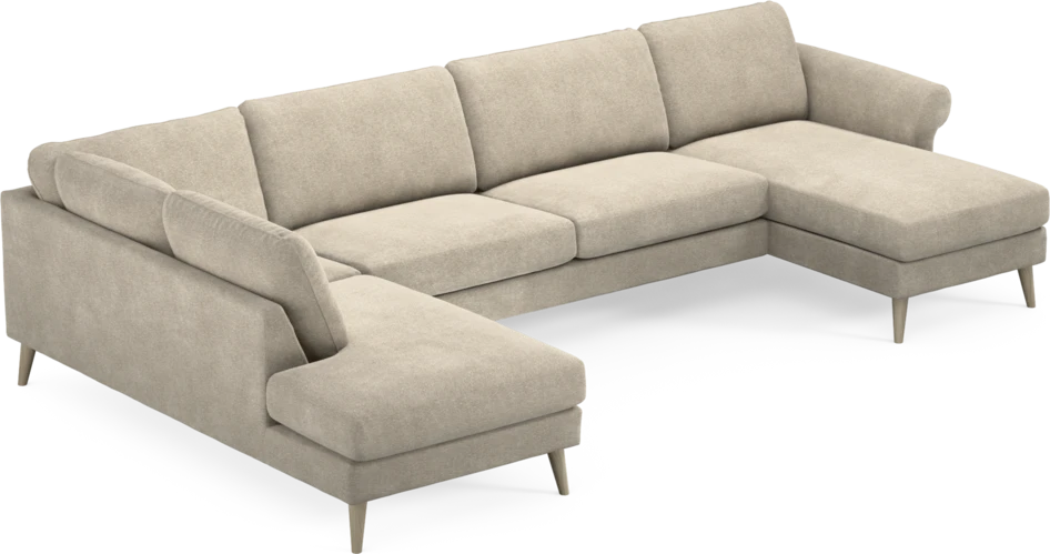 Bridge - 3-sits soffa med divan vänster och schäslong höger - Beige