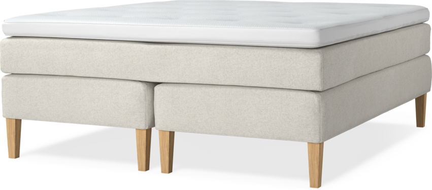 Delux Sense - Kontinentalsäng, dubbelsäng med bäddmadrass - Beige
