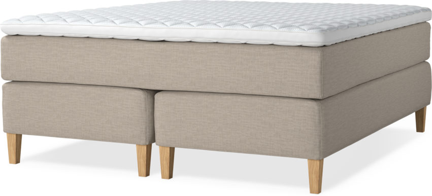 Delux Dream - Kontinentalsäng, dubbelsäng med bäddmadrass - Beige