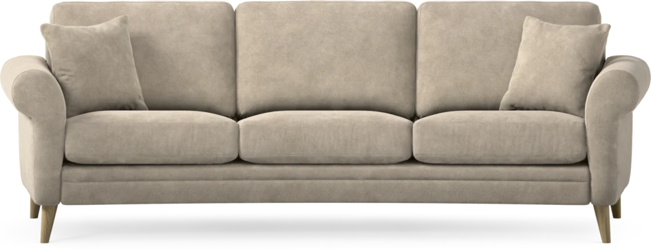 Eden - 3-sits soffa svängd - Beige