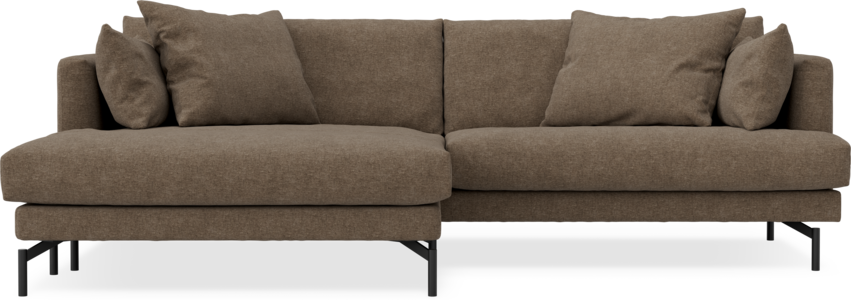 Harper - 4-sits med schäslong XL vänster - Brun