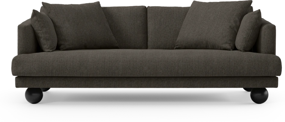 Harper - 3-sits soffa, hel dyna - Brun