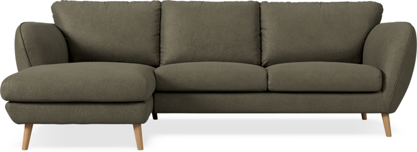 Madison Lux - 2-sits soffa med schäslong vänster - Brun