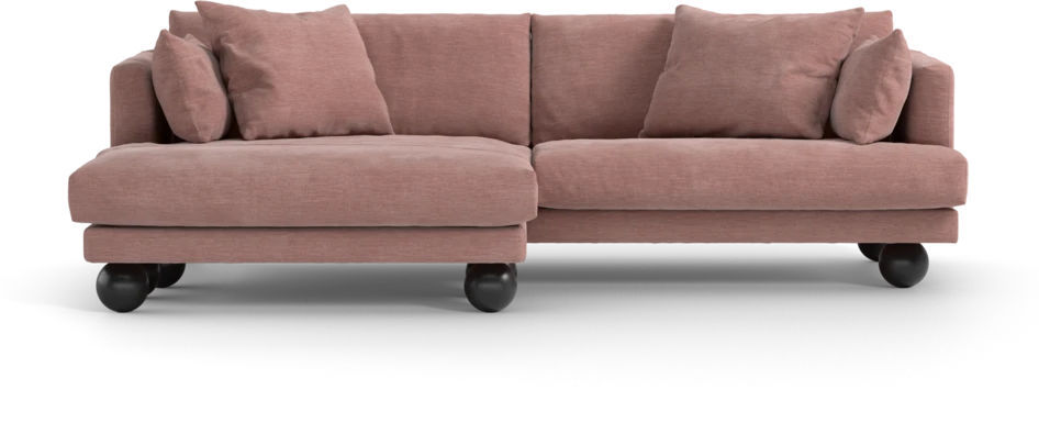 Harper - 4-sits med schäslong XL vänster - Rosa
