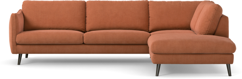Madison Lux - 3-sits soffa med divan höger - Orange