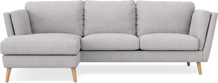 Madison Lux - 2-sits soffa med schäslong vänster - Grå