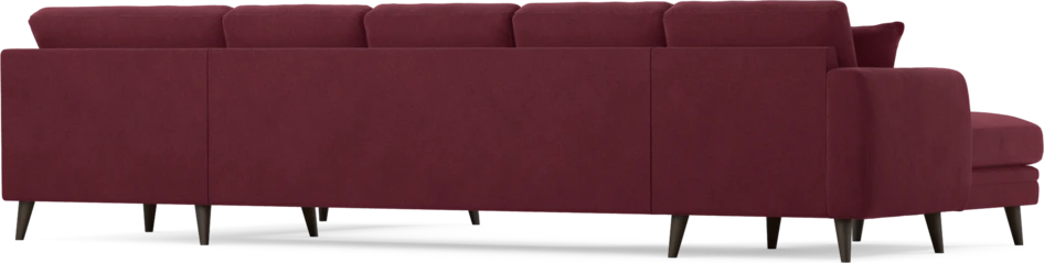 Eden - 3-sits soffa med schäslong vänster och divan höger - Röd