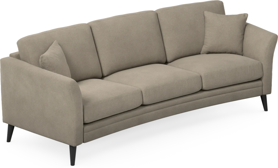 Eden - 3-sits soffa svängd - Beige