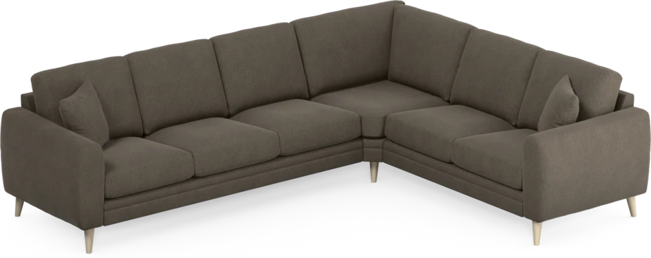 Eden - Hörnsoffa, 3+2-sits - Brun