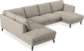 Madison Lux - 2-sits soffa med divan vänster och schäslong höger - Vit
