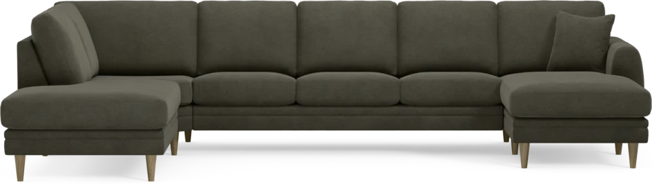 Eden - 3-sits soffa med divan vänster och schäslong höger - Grå