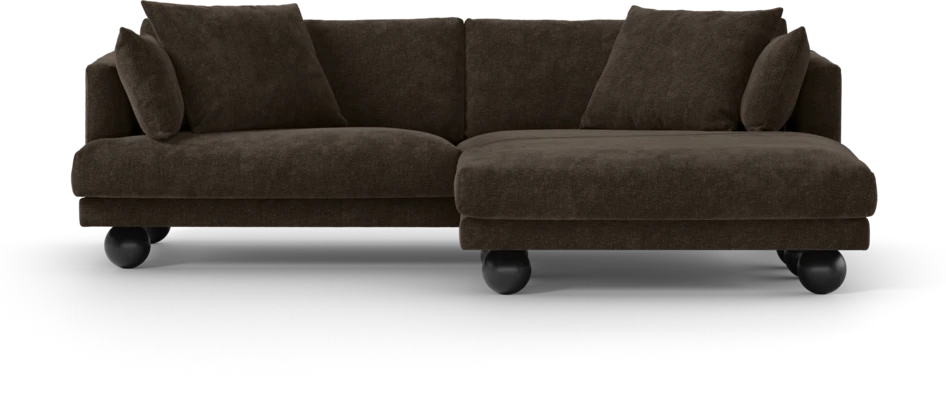 Harper - 4-sits med schäslong XL höger - Brun