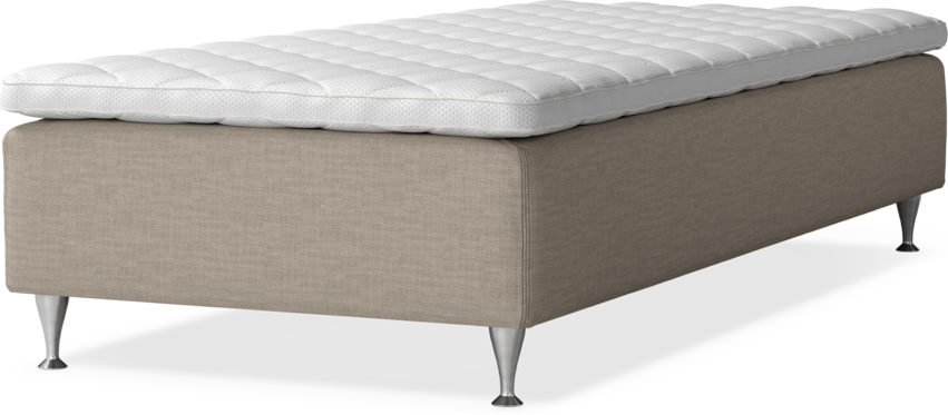 Delux Sense - Ramsäng, enkelsäng med bäddmadrass - Beige