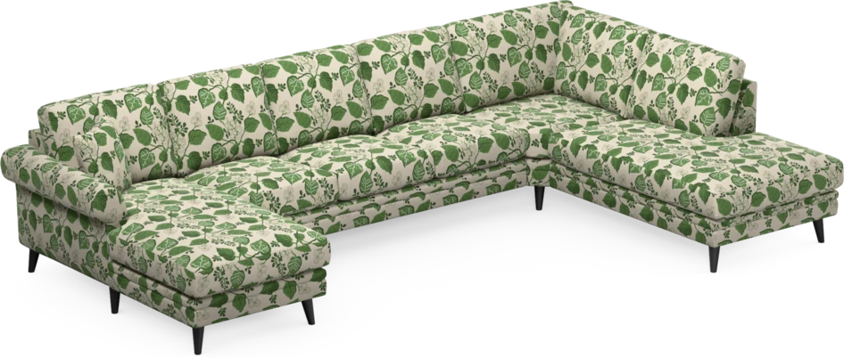 Eden - 3-sits soffa med schäslong vänster och divan höger - Flerfärgad