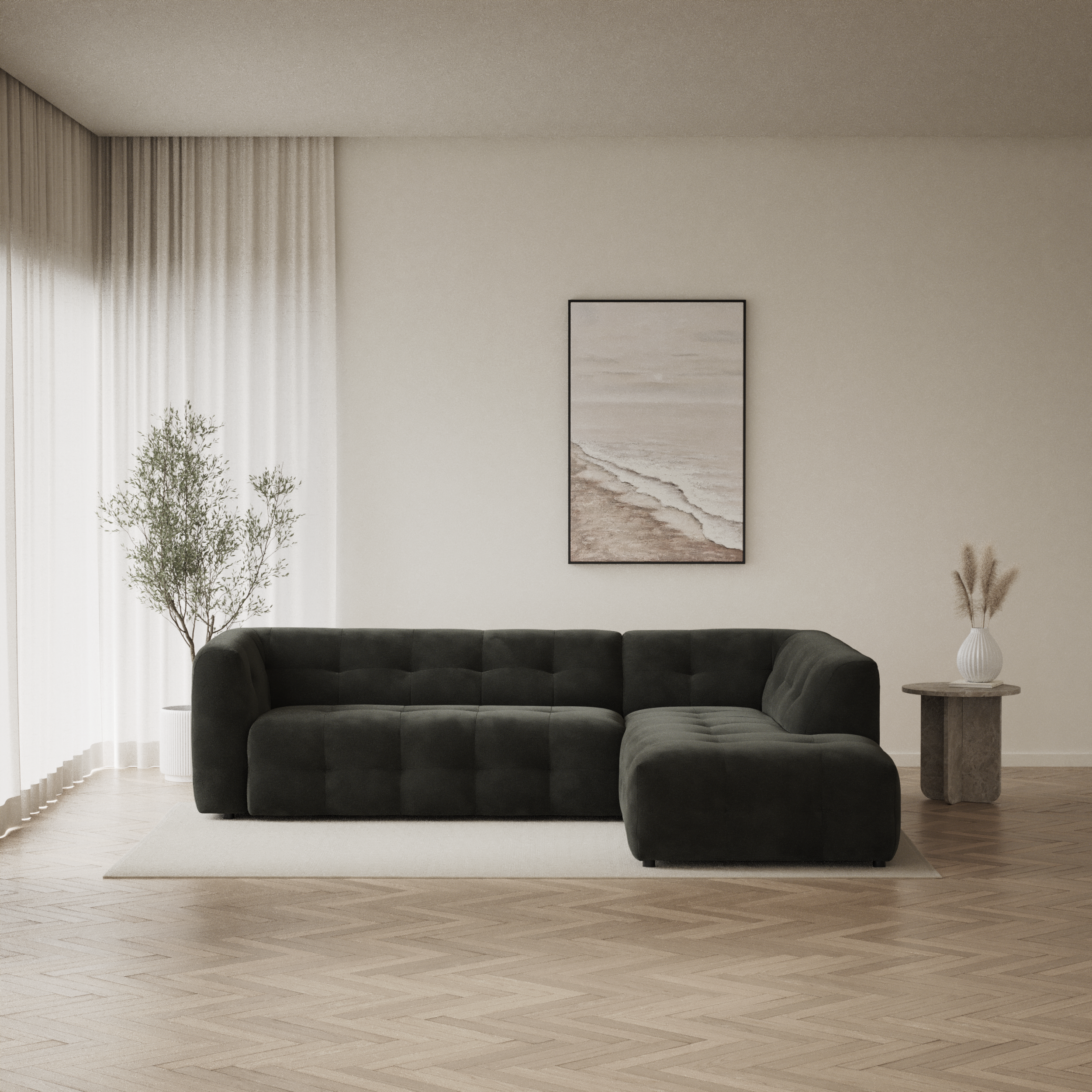 Bella - 3-sits soffa med divan höger - inspiration