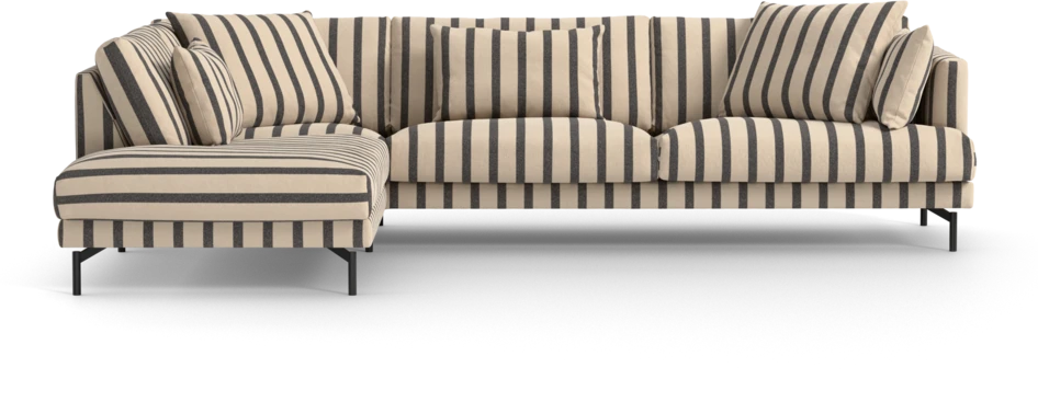 Harper - 3-sits soffa med divan vänster - Flerfärgad