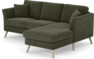 Eden - 2-sits soffa med schäslong - Grön