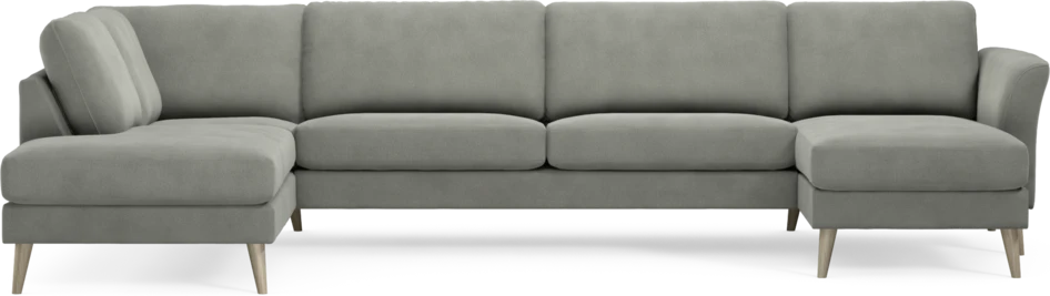 Bridge - 3-sits soffa med divan vänster och schäslong höger - Grå
