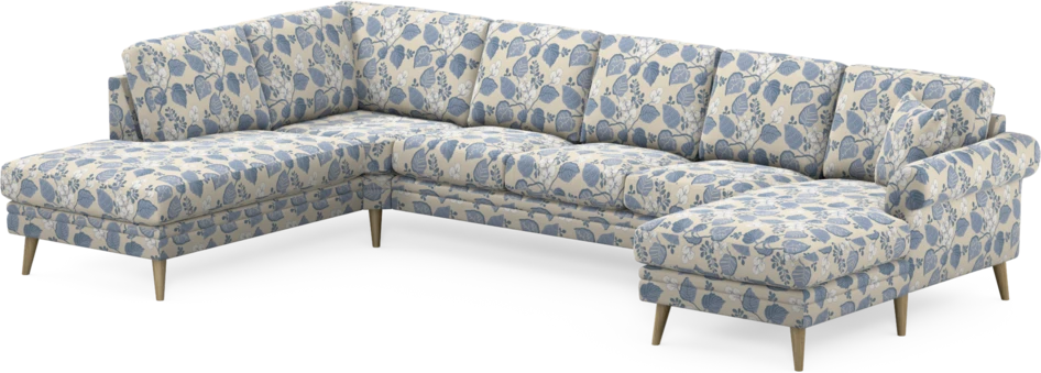 Eden - 3-sits soffa med divan vänster och schäslong höger - Flerfärgad