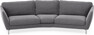 Madison - 3-sits soffa svängd, 90 cm - Grå