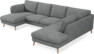 Madison Lux - 2-sits soffa med schäslong vänster och divan höger - Vit