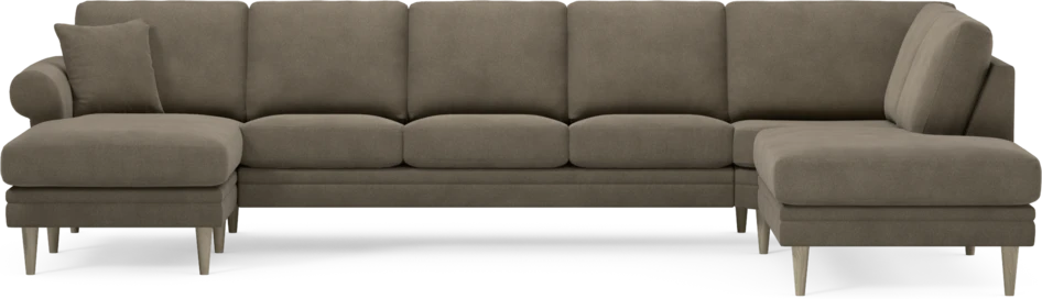 Eden - 3-sits soffa med schäslong vänster och divan höger - Beige