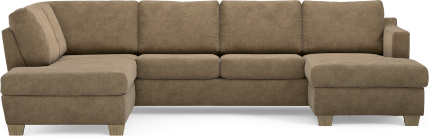 Friday - 3-sits soffa med divan vänster och schäslong höger - Brun