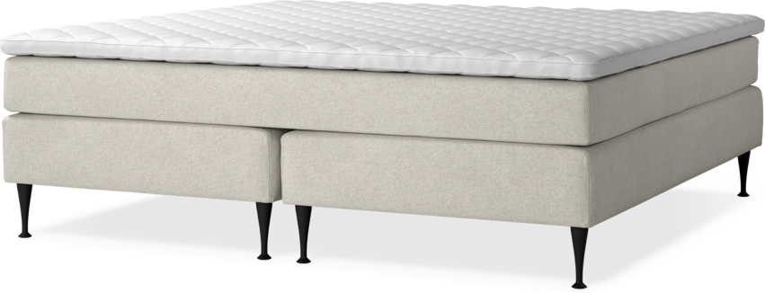 Delux Sense - Kontinentalsäng, dubbelsäng med bäddmadrass - Beige