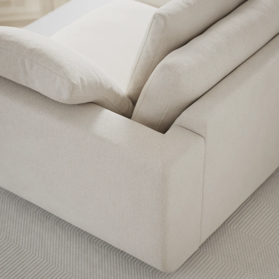 Amie - 3-sits soffa - Vit