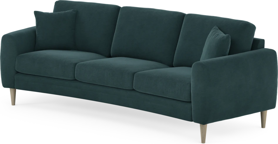 Eden - 3-sits soffa svängd - Blå