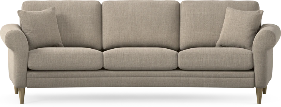 Eden - 3-sits soffa svängd - Beige