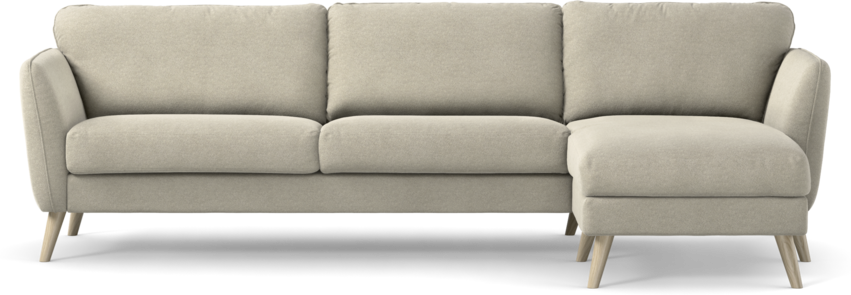 Bridge - 3-sits soffa med schäslong höger - Grå