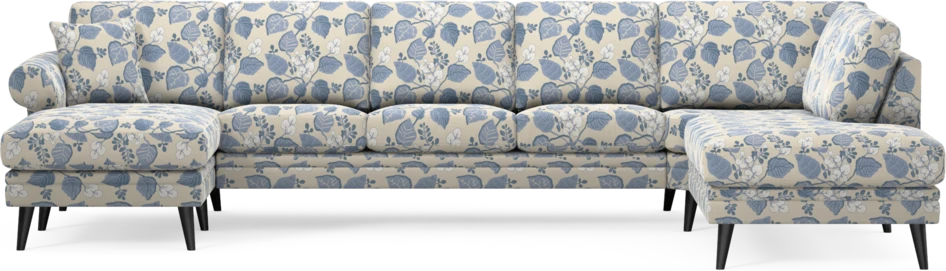 Eden - 3-sits soffa med schäslong vänster och divan höger - Flerfärgad