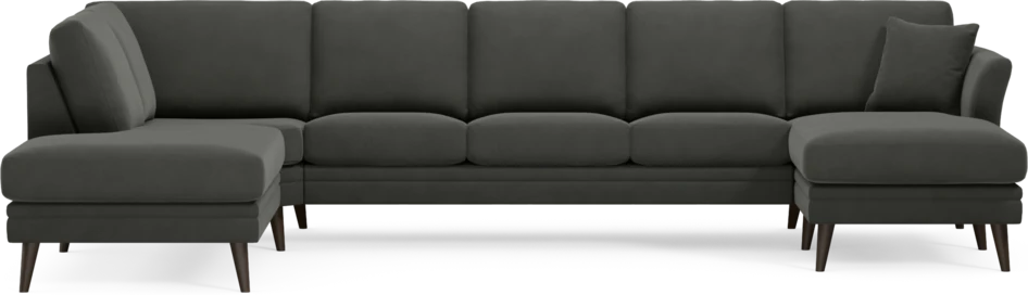 Eden - 3-sits soffa med divan vänster och schäslong höger - Grå