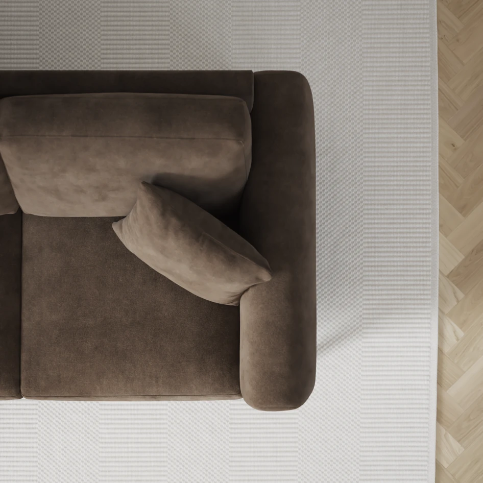 Eden - 3-sits soffa - Brun