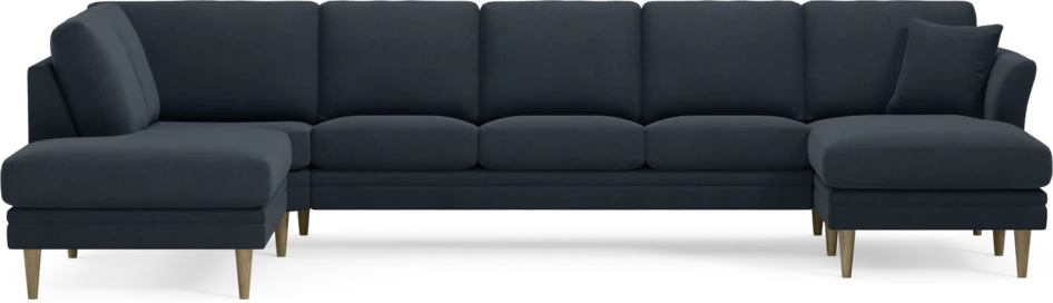 Eden - 3-sits soffa med divan vänster och schäslong höger - Blå