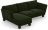 Madison Lux - 2-sits soffa med schäslong vänster - Grön