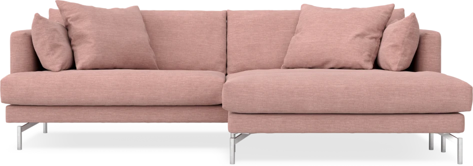 Harper - 4-sits med schäslong XL höger - Rosa
